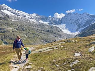 Wanderer in der Weissbacher Gletscherwelt