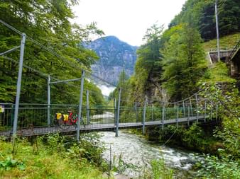 Suspension bridge in Obertraun