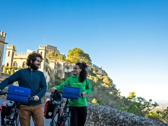 Cyclist Castillo de Xativa