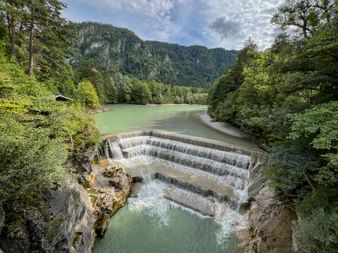 Ausblick auf Lechfall Wehr
