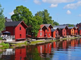 The red wooden houses of Porvoo