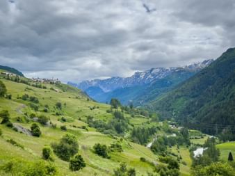 View of the landscape and mountains in Guarda