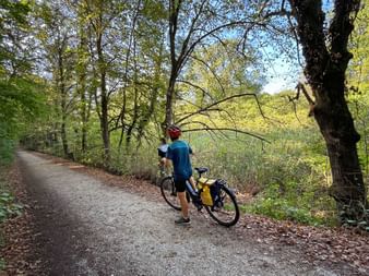 Radfahrer auf dem Weg nach Sopron