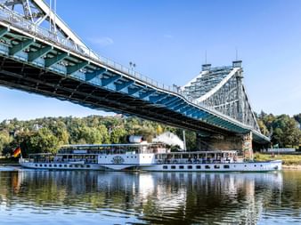Ship on the Elbe in Dresden