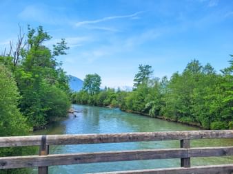 Blick auf den Fluss Isar