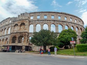 Beautiful view of amphitheatre in Pula
