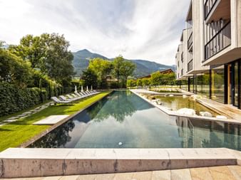 Outdoor pool in front of Hotel Sand