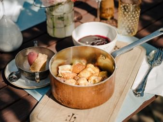 Kaiserschmarrn from the Hotel Post on Lake Traunsee