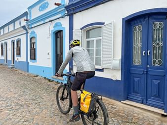 Radfahrer in Faro