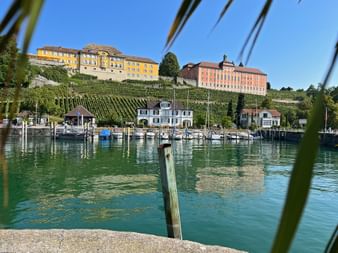 Blick auf Meersburg mit seinem Weingut und dem Gymnasium Blick auf Meersburg mit seinem Weingut und dem Gymnasium