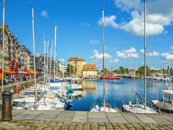 Ships at the harbour in Honfleur