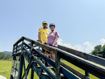 Aktivurlauber am Moorlehrpfad in Schiefling am See