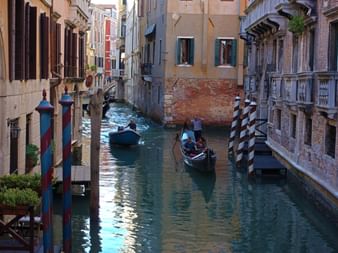 Gondolas in the canal