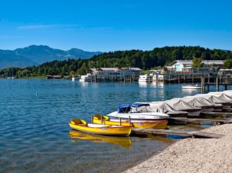 Pedal boats in Prien at Lake Chiemsee