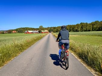 Radfahrer bei Vesslunda