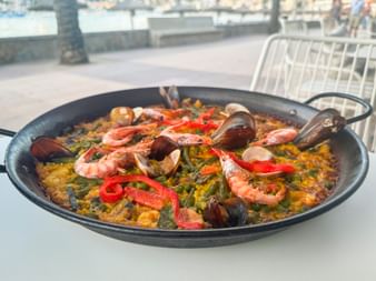 Traditional paella pan in Mallorca