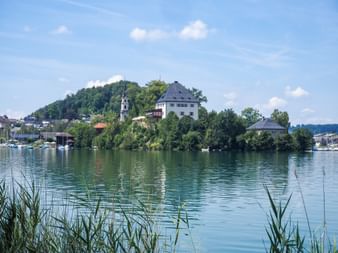 Mattsee with castle in the background