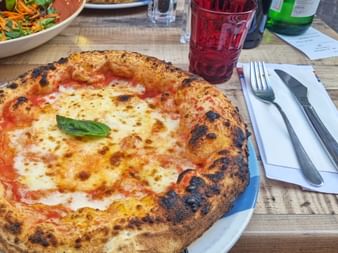 Pizza Margherita on Lake Garda