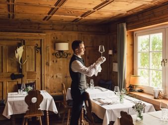 Restaurant of the Hotel Reinhart in Prien