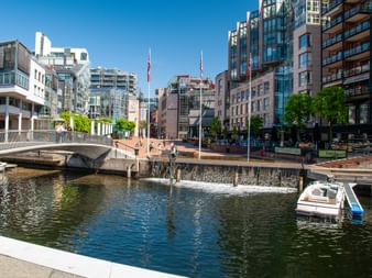 Oslo Aker Brygge waterfront promenade