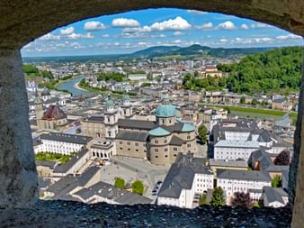 View of the old town of Salzburg