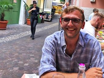Herr Weber auf seiner Radreise in Südtirol