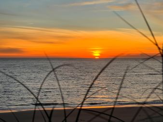 Sunset by the sea