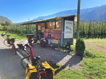 Bike break at the sales stand