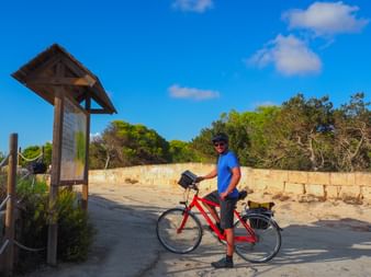 Cycling break at Playa es Trenc