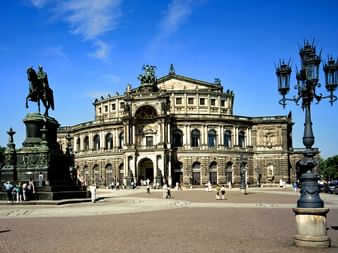 Theatre square and Semperoper in Dresden