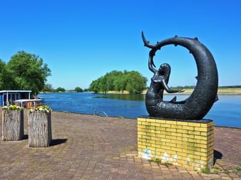 Mermaid Sculpture in Bahnitz on the Havel Cycle Path