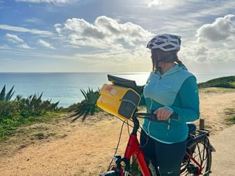 View of the sea during the cycle tour