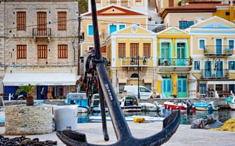 Anchor on the island of Symi