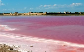 Salt mine close to Arles in the southern part of the Camargue