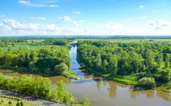 Confluence of the Vltava and Elbe rivers in Melnik
