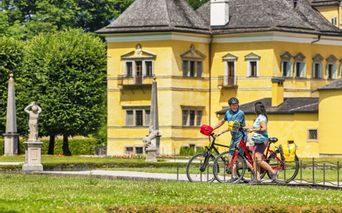 Radfahrer in Hellbrunn