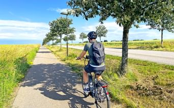Cyclists on the cycle path