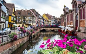 Fachwerkhäuser am Kanal in Colmar