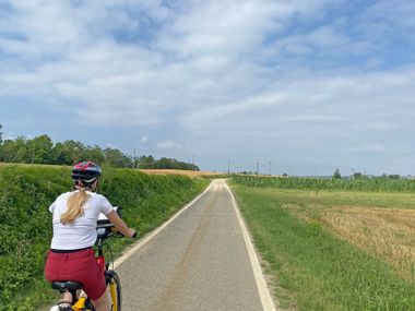 Radler auf der Piemont-Rundfahrt