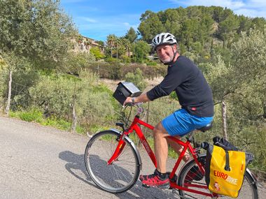 Unser Andi unterwegs mit dem Rad auf Mallorca