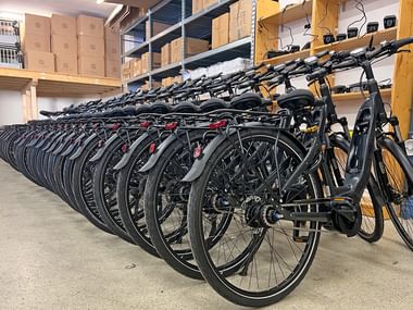 Our rental bikes in the bike store