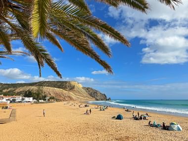 Sunny sandy beach at Praia da Luz