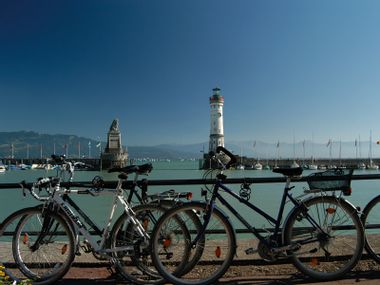 Bicycles in Lindau at Lake Constance