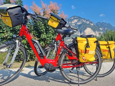 Eurobike e-bike loaner bikes on the road