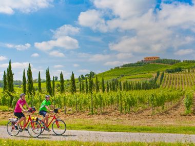 Cyclists in Stabbia