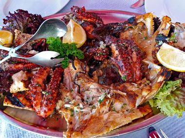 Fish platter in some restaurant in São Vicente