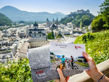 View of the old town in Salzburg