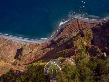 View of the sea and coastline from Cabo Girão
