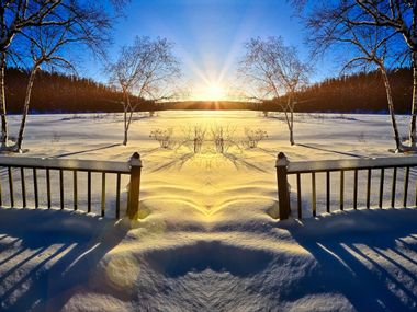 Sunrise in winter