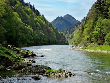 The Pieniny Mountains on the Dunajec The Pieniny Mountains on the Dunajec